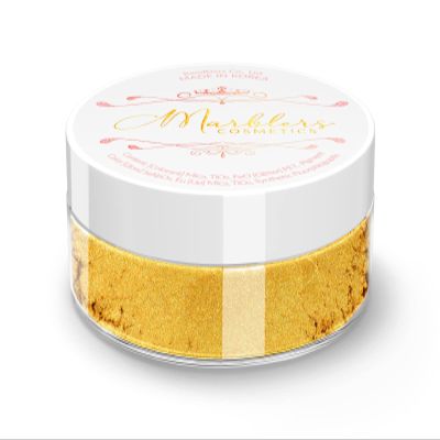 MARBLERS Fine Natural Mica Powder [Boutique Gold] 0.11oz (3g) | Highly Pigmented | Non-Toxic, Vegan, Cruelty-Free | Eyeshadow, Body Butter, Nail Polish, Nail Art | Party, Body, Face Makeup