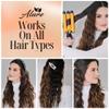 Alure Three Barrel Curling Iron Wand with LCD Temperature Display - 1 Inch Ceramic Tourmaline Triple Barrels, Dual Voltage Crimping Tool, Best Hair Waver for Beachy/Frizz Free Waves (zGold) view 2