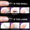 Gelike EC Soft Gel Nail Tips Kit for Soak Off Nail Extensions,Full Cover,Square Shaped,Pre-Buff PMMA Resin,Clear Ultra-Thin Design,10 Sizes,240 Pieces,Medium Square view 3