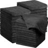 26 Packs of Bleach Proof Salon Towels Absorbent Microfiber Towels Bleach Resistant Salon Hand Towels for Gym, Bath, Spa, Shaving, Shampoo, Home Hair Drying, 16 x 28 Inches (Black) view 1