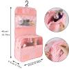 Pengxiaomei Toiletry Bag, Waterproof Hanging Cosmetic Bag Portable Travel Makeup Pouch Bathroom Bag Stocking Stuffers for Women Girls Christmas Gifts(Pink) view 2