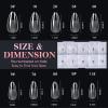 Gelike EC 240PCS Soft Gel Nail Tips Kit - Clear Cover Full Nail Extensions - Medium Almond Pre-Shaped Acrylic False Gelly Nail Tips 10 Sizes for DIY Salon Gift Nail Extensions view 2