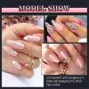 Gelike EC 240PCS Soft Gel Nail Tips Kit - Clear Cover Full Nail Extensions - Medium Almond Pre-Shaped Acrylic False Gelly Nail Tips 10 Sizes for DIY Salon Gift Nail Extensions view 4