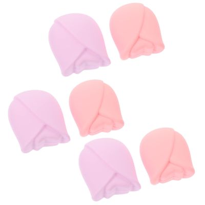 FOMIYES 6pcs Makeup Brush Covers Silicone Set for Brush Protectors Makeup Sets Travel-friendly Flexible