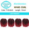 10 Inch Jamaican Bounce Crochet Hair 22 Strands 4 Packs Wand Curl Crochet Hair Curly Crochet Braids for Black Women (10 Inch 4Packs, T1B-BUG) view 4
