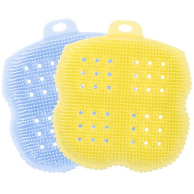 Beaupretty 2pcs Silicone Body Scrubber Brush Multi-Functional Shower Grooming Tool for All Skin Types Design for Deep Cleansing and Scalp Massage Ergonomic Grip