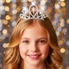 Kilshye Star Girls Tiara Comb Silver Rhinestone Princess Crown Hair Combs Crystal Hair Accessories for Birthday (Silver) view 2