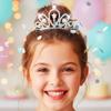 Kilshye Star Girls Tiara Comb Silver Rhinestone Princess Crown Hair Combs Crystal Hair Accessories for Birthday (Silver) view 4