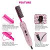 Deluxe Electric Hair Straightener and Curling Comb for Natural Hair and Wigs, 450F Heat Pressing Comb with Anti-Scald Case (Pink) view 2