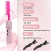 Deluxe Electric Hair Straightener and Curling Comb for Natural Hair and Wigs, 450F Heat Pressing Comb with Anti-Scald Case (Pink) view 3
