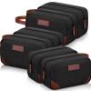 Eccliy 6 Set Groomsmen Gifts Men Toiletry Bags Men's Travel Shaving Kit Bathroom Bags Water Resistant Toiletry Case for Wedding Groomsman Proposal Gift Travel Accessories(Black) view 1