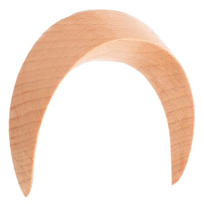 Beaupretty Wooden Hair Chopsticks Moon Shaped Hair Stick for Buns Smooth Edges Natural Finish