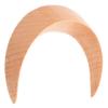 Beaupretty Wooden Hair Chopsticks Moon Shaped Hair Stick for Buns Smooth Edges Natural Finish view 1