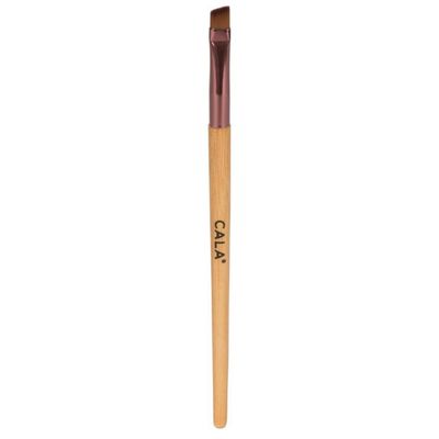 CALA. Cala Natural Bamboo Brown/Liner Brush Beveled Eyebrow and Eyeliner Brush Ideal for Ointments, Powders and Creams Ergonomic Bamboo Handle 1 Piece