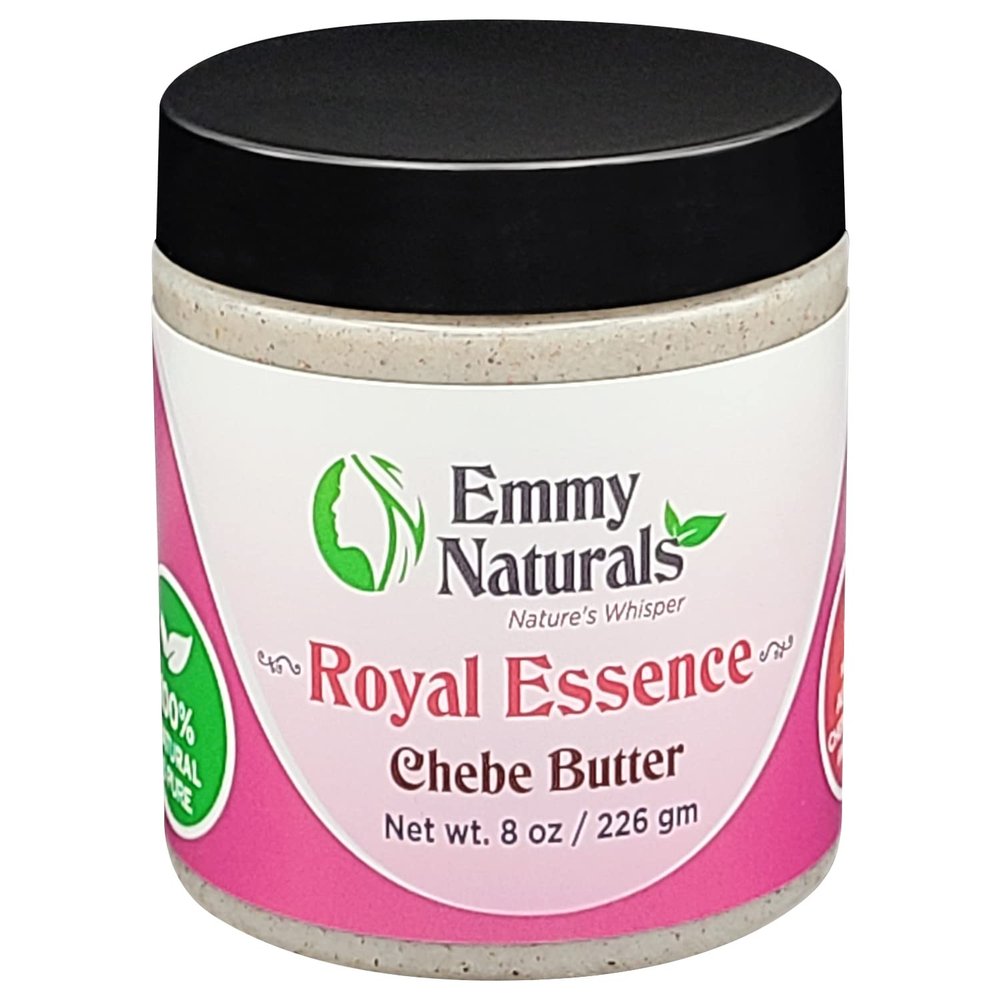Emmy Naturals Chebe Hair Butter for Hair Growth - Made with Organic Chebe Powder - Softening and Moisturizing Hair Butter - Deeply Condition, and Strengthen Damaged, Dry & Over Processed Hair (8 oz)