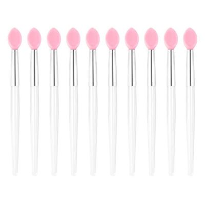 NUOBESTY Silicone Lip Brush Wand 10pcs Set Lipstick Tester Applicators Makeup Tools