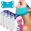 MISS SPA Double Chin Mask V Line Chin Mask, Wrinkle Patches, Anti-Aging and Anti-Wrinkle Face Tape, Serum Infused, Dermatologist Tested, 4 Pack view 1