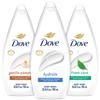 Dove Body Wash Value-Size Variety 3-Pack  Hydrate, Fresh Care, and Gentle Pamper, 25.36 Oz Ea view 1