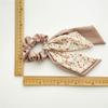 4PCS Bow Hair Scarf Scrunchies Floral Hair Scarf Ties Satin Hair Ribbon Scrunchy Ponytail Holder for Women and Girls view 3