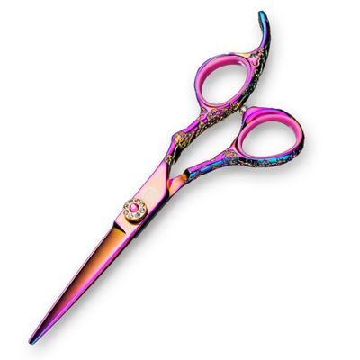 Saki Shears Kohana Professional Pink Hair Cutting Scissors - Sharp Hairdresser Shears With Pink Titanium Finish - Japanese 440C Steel
