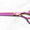 Saki Shears Kohana Thinning Shears for Professionals - Pink - Japanese Steel 440C - Pink Texturizing Scissors for Hairdressers view 2