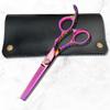 Saki Shears Kohana Thinning Shears for Professionals - Pink - Japanese Steel 440C - Pink Texturizing Scissors for Hairdressers view 4