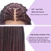 16" Short Length Box Braided wigs for Black Women Bob Style Lace Front Hand Braided wig with Natural Baby Hair Light Weight Synthetic Hair Wigs (LL602327F, 1B/99JT Black Mix Wine Red) view 4