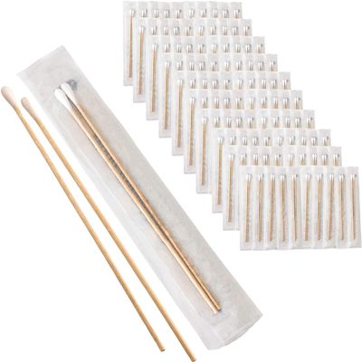 10000 Cotton Tipped Wood Applicators 6 Sterile Swab sticks - Long 6 inch Wooden Medical Cotton Tip Applicator Swabstick with Shaft and Soft Swabs for Location Application, Cleaning  50 Boxes of 200