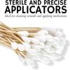 10000 Cotton Tipped Wood Applicators 6 Sterile Swab sticks - Long 6 inch Wooden Medical Cotton Tip Applicator Swabstick with Shaft and Soft Swabs for Location Application, Cleaning  50 Boxes of 200 view 4