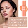 Cream Blush Stick with Brush,Waterproof Multi Cream Makeup Stick,Lightweight,Long-lasting,2 in 1 Multi Blush for Cheeks & Lip Tint & Eyeshadow Makeup(#03 Coral Orange) view 3
