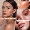 Cream Blush Stick with Brush,Waterproof Multi Cream Makeup Stick,Lightweight,Long-lasting,2 in 1 Multi Blush for Cheeks & Lip Tint & Eyeshadow Makeup(#03 Coral Orange) view 4