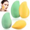 Beavorty 4pcs Mango-shaped Makeup Sponges Portable Powder Beauty Tools for Foundation and Concealer Unique Design for Precision Application Easy to Clean view 2