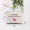2pcs Love You Sister,Soul Sister Gift Bestie Gift,Linen Style Make up Bag Toiletry Bag Gift for Friend (To Sister) view 2