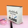 Architect Gift Graduation Gift for Women Architect Teacher Women Makeup Bag Architecture Engineer Gift Birthday New Year Eve Gift for Architect Mentor Instructor Teacher's Day Gift Travel Pouch view 3