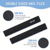 12 Pcs Double Sided Emery Boards 100/150 Grit for Acrylic/Gel Nails - Washable Finger File Boards for Home and Salon Use view 2