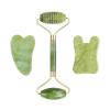 Natural Jade Stone Facial Massage Roller Gua Sha Board 3 Pcs/Set Gouache Scraper for Face Body Massager Beauty Skin Care Tools,G view 1