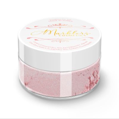 MARBLERS Fine Natural Mica Powder [Eggshell Pink] 0.11oz (3g) | Highly Pigmented | Non-Toxic, Vegan, Cruelty-Free | Eyeshadow, Body Butter, Nail Polish, Nail Art | Party, Body, Face Makeup