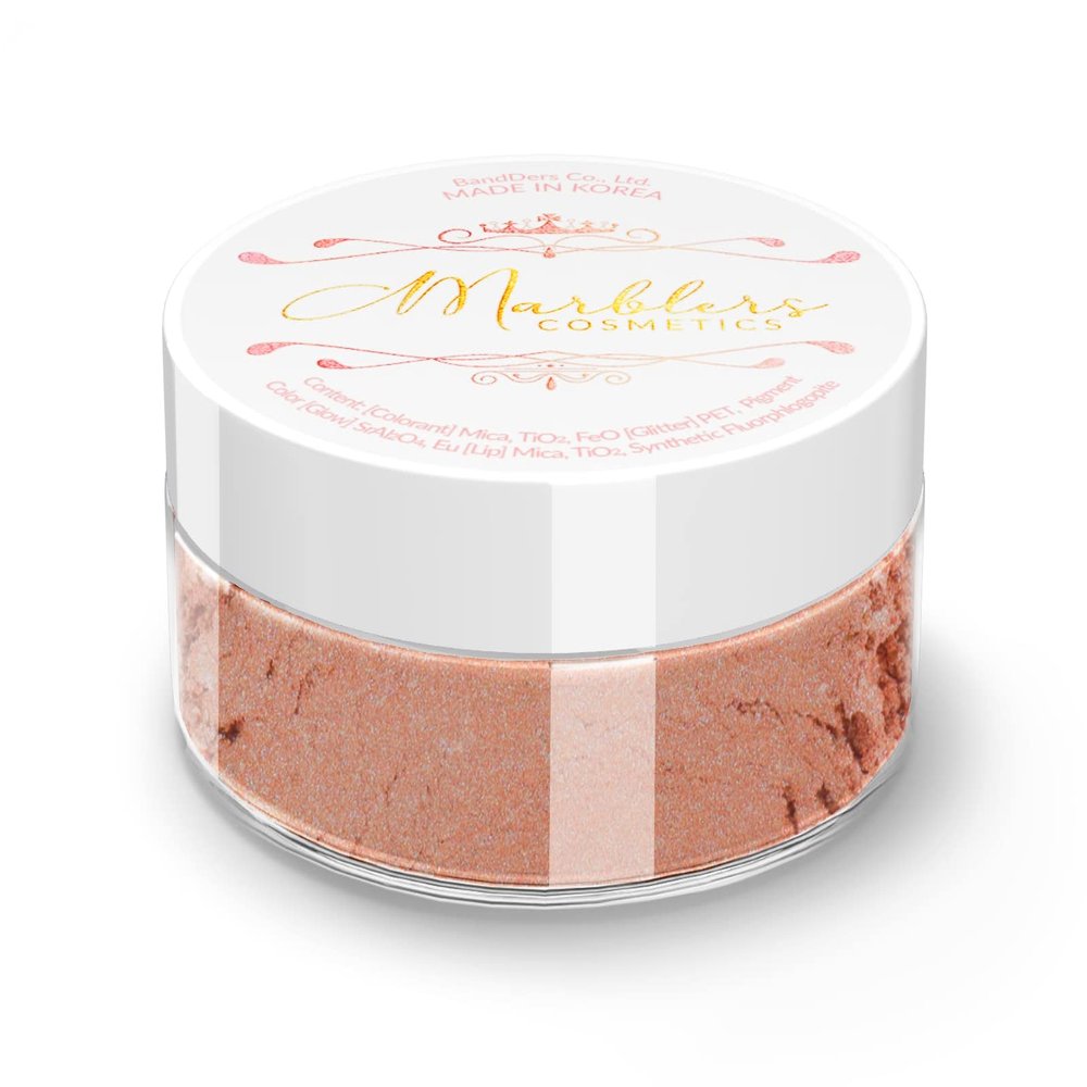 MARBLERS Fine Natural Mica Powder [Eggshell Clay] 0.11oz (3g) | Highly Pigmented | Non-Toxic, Vegan, Cruelty-Free | Eyeshadow, Body Butter, Nail Polish, Nail Art | Party, Body, Face Makeup