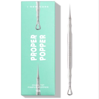 I DEW CARE Dual-Tip Pimple Tool - Proper Popper | Blackhead Remover, Blemish Exfoliating, Professional Acne Squeezer, Comedone Zit Extractor for Women, 2in1 Stainless Steel Lancet, 1ea