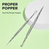 I DEW CARE Dual-Tip Pimple Tool - Proper Popper | Blackhead Remover, Blemish Exfoliating, Professional Acne Squeezer, Comedone Zit Extractor for Women, 2in1 Stainless Steel Lancet, 1ea view 2