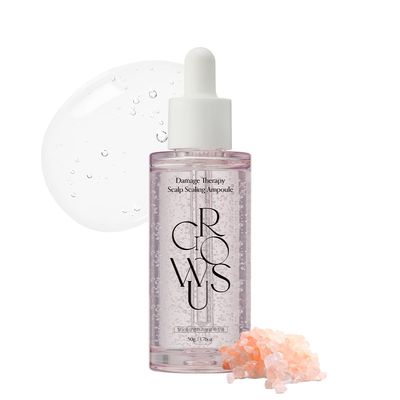 Growus Damage Therapy Scalp Scaling Ampoule, 1.69 fl.oz/ Scalp Serum with Protein and Seaweed Complex for Thicker Hair, Bulgarian Rose Scent, Free from Paraben, Sulfate