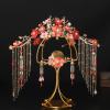 Wedding Hair Sticks Kit, Chinese Traditional Bridal Crown with Luxurious Beads Pearl Pendant Phoenix Decoration Classical Earring Hair Accessories Headpiece (Style 6) view 1