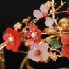 Wedding Hair Sticks Kit, Chinese Traditional Bridal Crown with Luxurious Beads Pearl Pendant Phoenix Decoration Classical Earring Hair Accessories Headpiece (Style 6) view 4