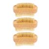 Healeved 3pcs Nail Brush for Cleaning Fingernails Natural Nail Brush Bamboo Fingernail Nail Scrub Brush for Adult Supplies (bright Color) view 1