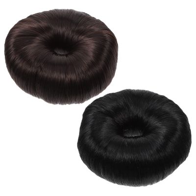KALLORY Create Bun or Ponytail 2pcs Hair Donut Shaper Wigs Chignon Hair Rings for Wedding Date