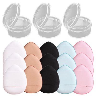15 Pieces Finger Puff Mini Makeup Puff Foundation Cream Puff Makeup Beauty Tools Great for Foundation, Concealer, Cream, Eye Shadow