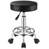 FNZIR Adjustable Stool with Wheels Round Rolling Stool for Spa Salon Massage Office Chair (Black) view 1