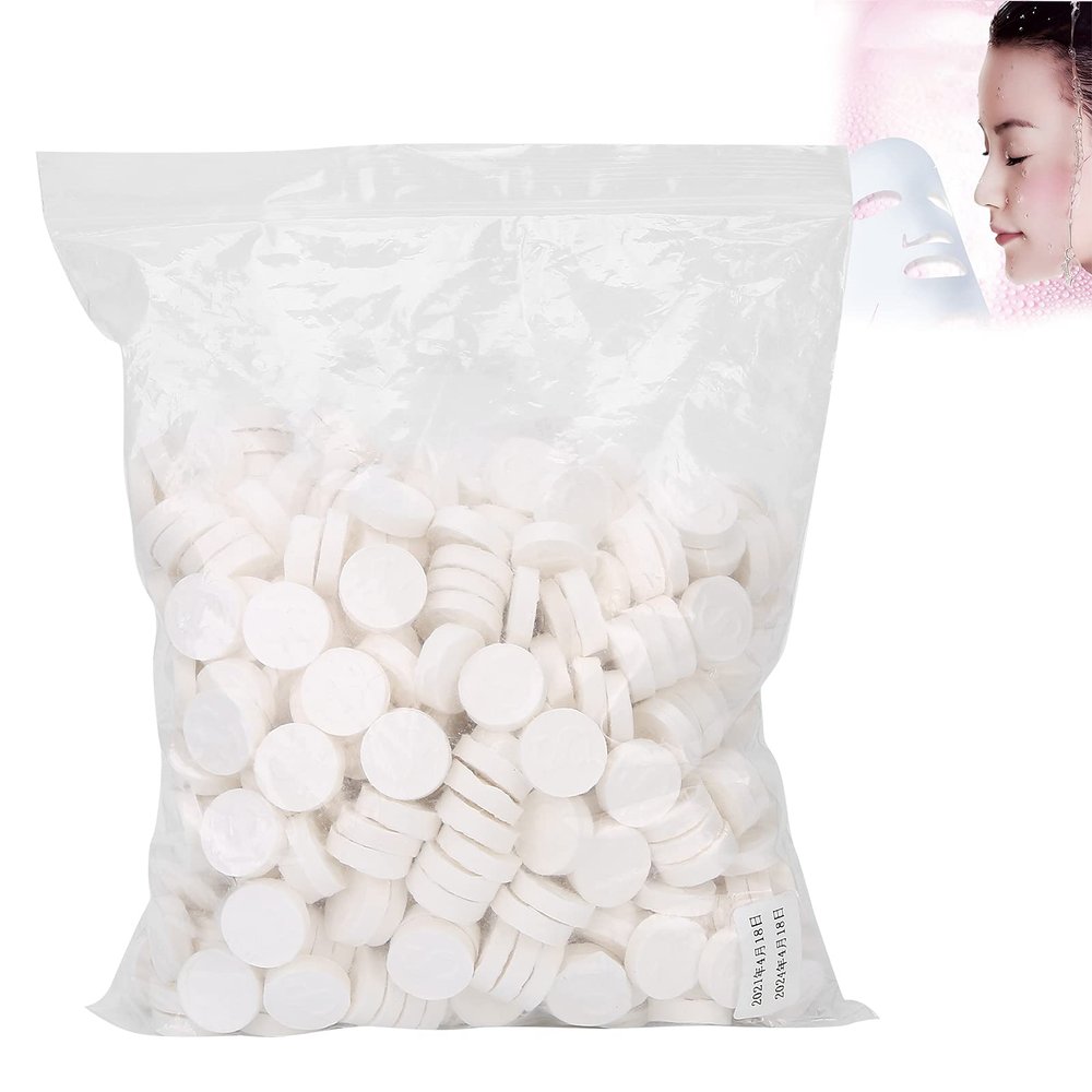 500pcs Compressed Disposable Facial Mask, DIY Pure Cotton Facial Mask Sheet Paper, Cotton Skin Care Wrapped Mask