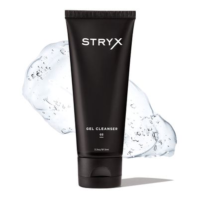 Stryx Gel Facial Cleanser and Face Wash for Men - Formulated to Remove Daily Cosmetics, Skincare Products, Dirt & Grime - Soothing & Nourishing Aloe Vera, Vitamin B & Tea Tree Oil for Refreshed Skin