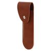 Healifty 3pcs Brown Pu Leather Case for Travel Compact Manual Shaver Protector Design for Daily Use and Travel Storage Fits view 2
